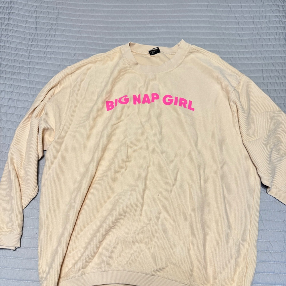 Big nap girl corded sweatshirt